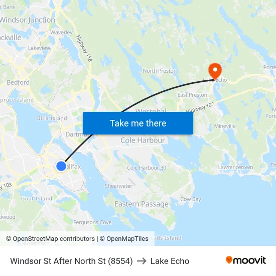 Windsor St After North St (8554) to Lake Echo map
