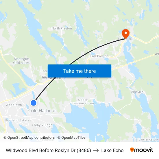 Wildwood Blvd Before Roslyn Dr (8486) to Lake Echo map