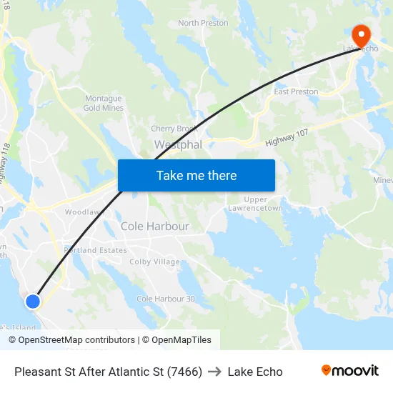 Pleasant St After Atlantic St (7466) to Lake Echo map