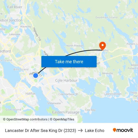 Lancaster Dr After Sea King Dr (2323) to Lake Echo map