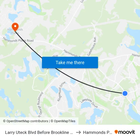 Larry Uteck Blvd Before Brookline Dr (2367) to Hammonds Plains map