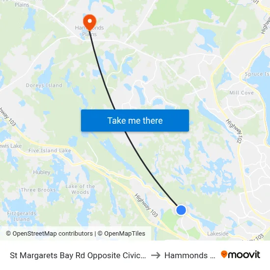 St Margarets Bay Rd Opposite Civic 1982 (6143) to Hammonds Plains map