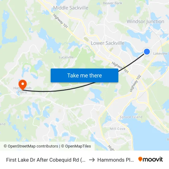 First Lake Dr After Cobequid Rd (6681) to Hammonds Plains map