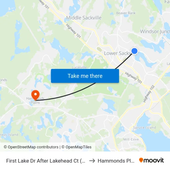 First Lake Dr After Lakehead Ct (6682) to Hammonds Plains map