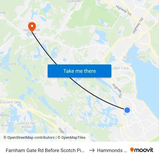 Farnham Gate Rd Before Scotch Pine Terr (6655) to Hammonds Plains map