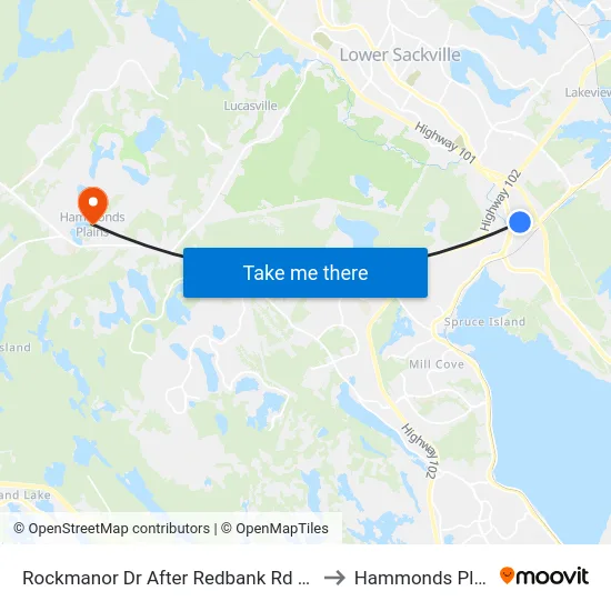 Rockmanor Dr After Redbank Rd (8226) to Hammonds Plains map