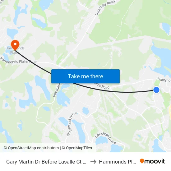 Gary Martin Dr Before Lasalle Ct (6330) to Hammonds Plains map