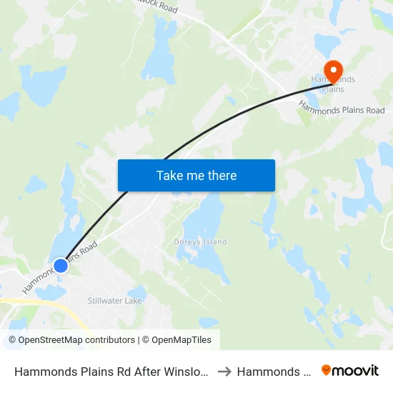 Hammonds Plains Rd After Winslow Dr (6824) to Hammonds Plains map