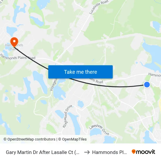 Gary Martin Dr After Lasalle Ct (6489) to Hammonds Plains map