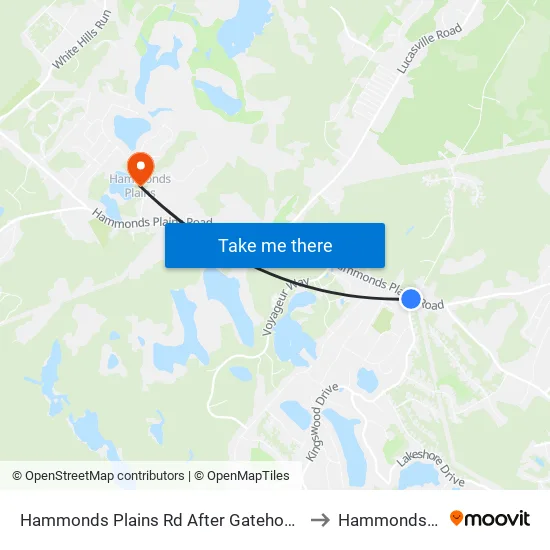 Hammonds Plains Rd After Gatehouse Run (6830) to Hammonds Plains map