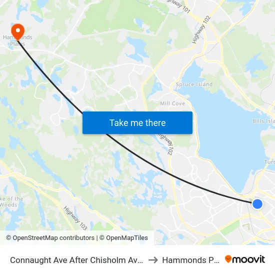 Connaught Ave After Chisholm Ave (6499) to Hammonds Plains map