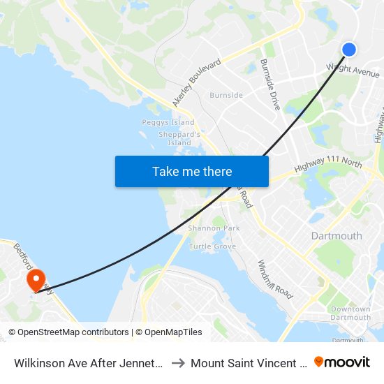 Wilkinson Ave After Jennett Ave (2286) to Mount Saint Vincent University map