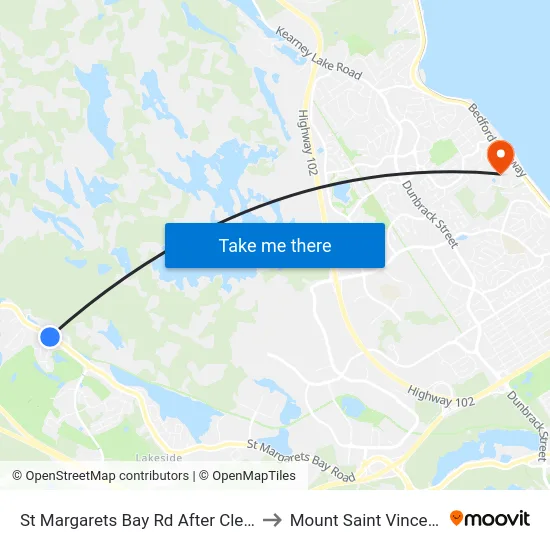 St Margarets Bay Rd After Clearwater Dr (6175) to Mount Saint Vincent University map