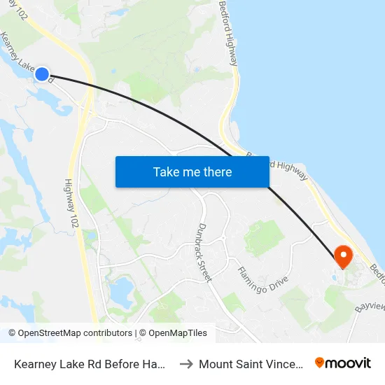 Kearney Lake Rd Before Hamshaw Dr (7030) to Mount Saint Vincent University map