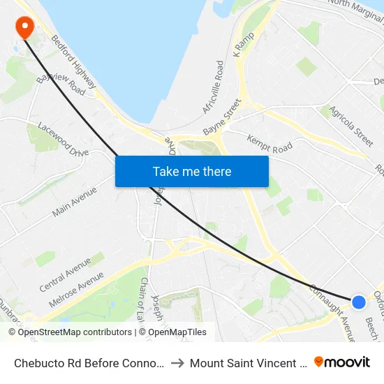 Chebucto Rd Before Connolly St (6405) to Mount Saint Vincent University map