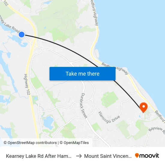 Kearney Lake Rd After Hamshaw Dr (7020) to Mount Saint Vincent University map
