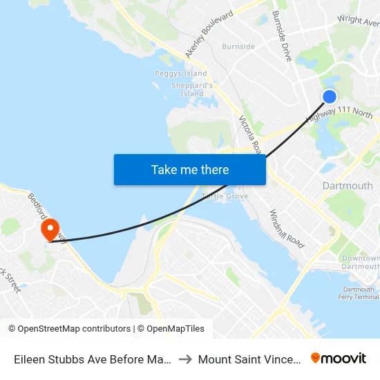 Eileen Stubbs Ave Before Maclean Ave (6641) to Mount Saint Vincent University map