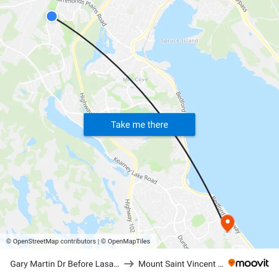 Gary Martin Dr Before Lasalle Ct (6330) to Mount Saint Vincent University map