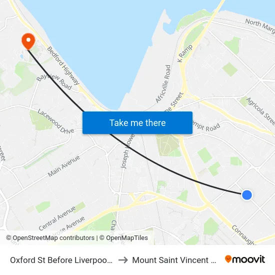 Oxford St Before Liverpool St (7416) to Mount Saint Vincent University map