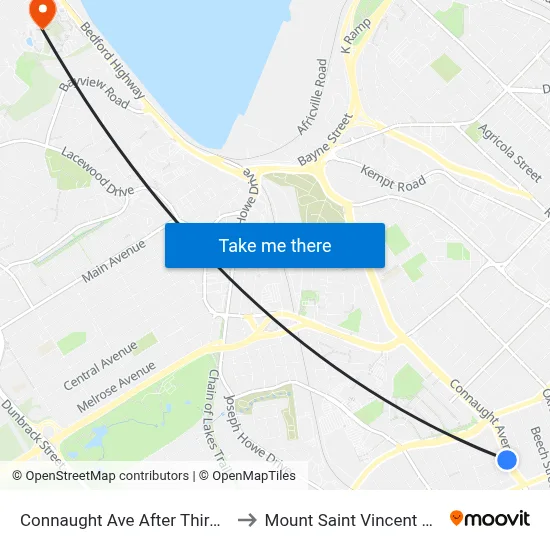 Connaught Ave After Third St (6494) to Mount Saint Vincent University map
