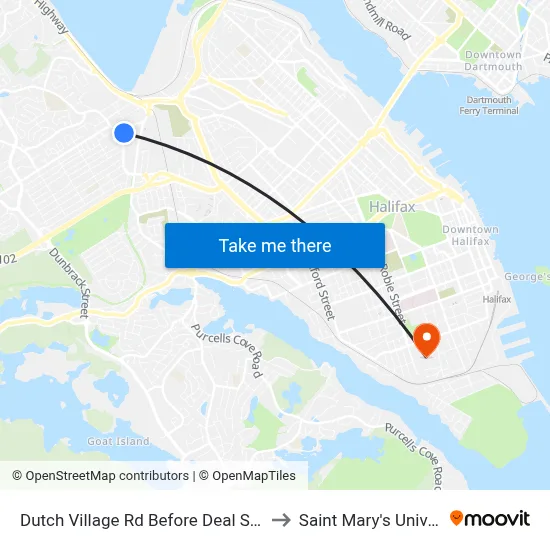 Dutch Village Rd Before Deal St (6615) to Saint Mary's University map
