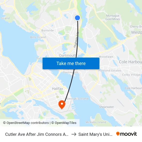Cutler Ave After Jim Connors Ave (2281) to Saint Mary's University map