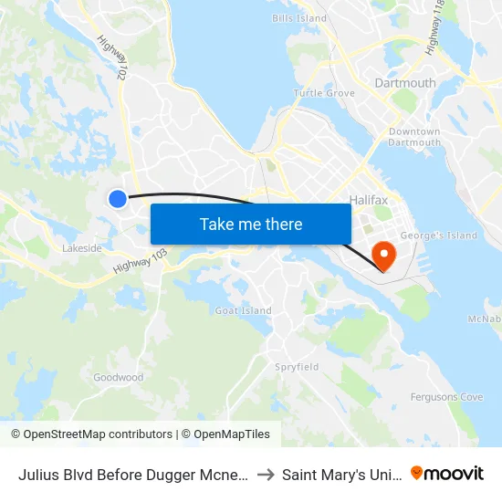 Julius Blvd Before Dugger Mcneil Dr (2317) to Saint Mary's University map