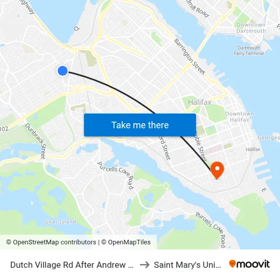 Dutch Village Rd After Andrew St (2362) to Saint Mary's University map