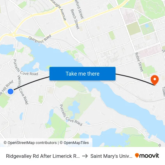 Ridgevalley Rd After Limerick Rd (8167) to Saint Mary's University map