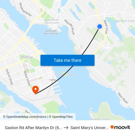 Gaston Rd After Marilyn Dr (6727) to Saint Mary's University map