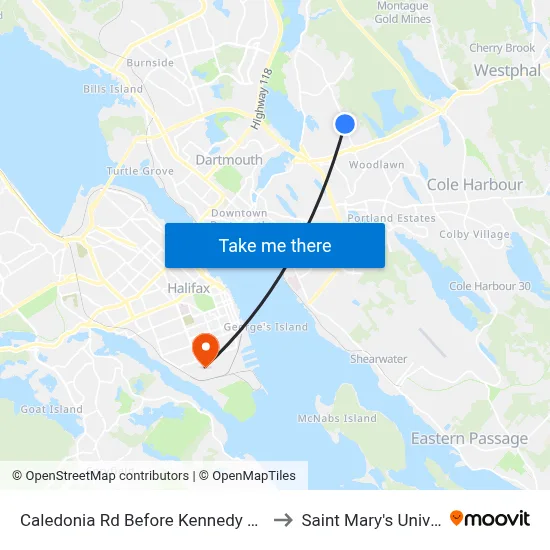 Caledonia Rd Before Kennedy Dr (6371) to Saint Mary's University map