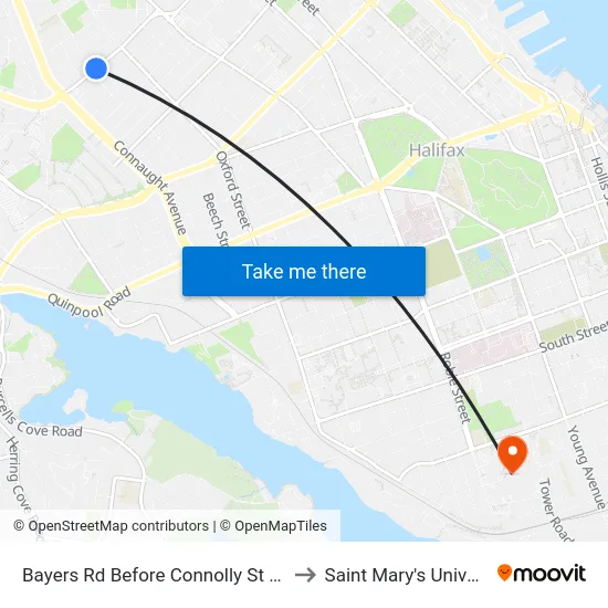Bayers Rd Before Connolly St (6201) to Saint Mary's University map