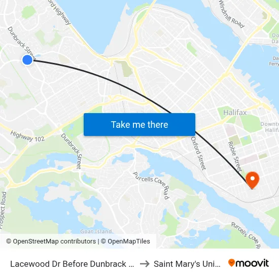 Lacewood Dr Before Dunbrack St (7078) to Saint Mary's University map