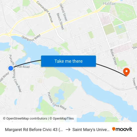 Margaret Rd Before Civic 43 (7183) to Saint Mary's University map