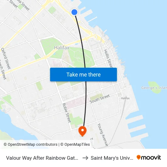 Valour Way After Rainbow Gate (6573) to Saint Mary's University map