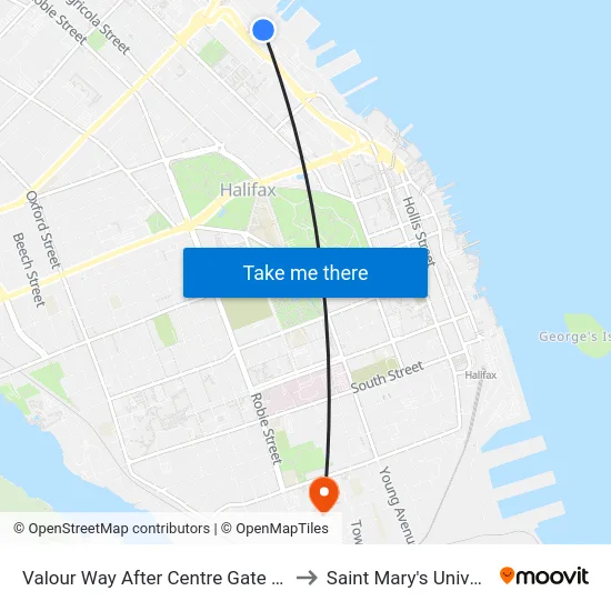 Valour Way After Centre Gate (6571) to Saint Mary's University map