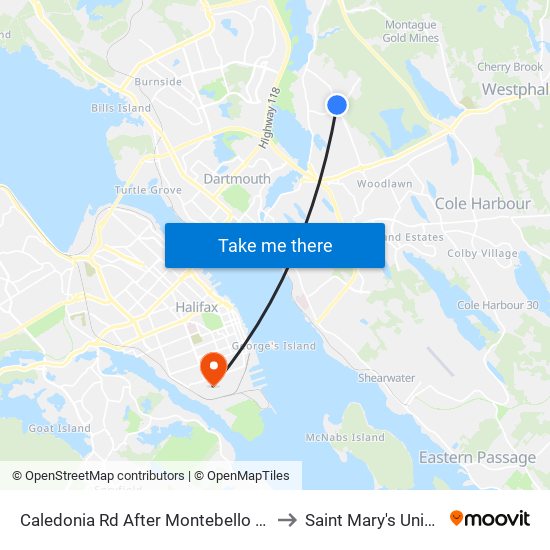 Caledonia Rd After Montebello Dr (6361) to Saint Mary's University map