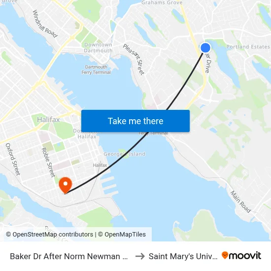 Baker Dr After Norm Newman Dr (8841) to Saint Mary's University map