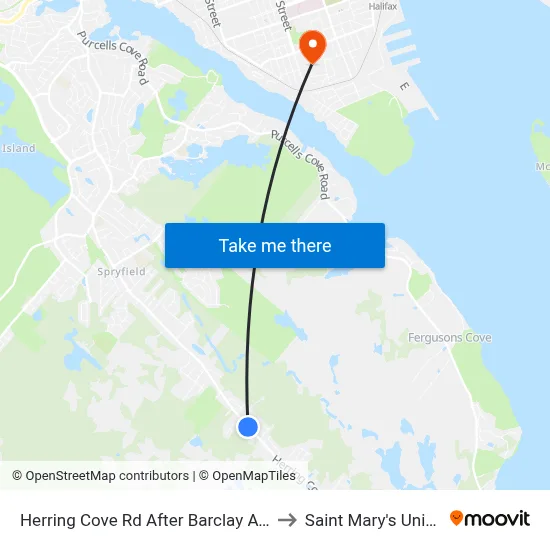 Herring Cove Rd After Barclay Ave (6878) to Saint Mary's University map