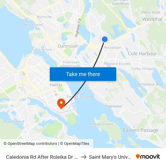 Caledonia Rd After Roleika Dr (6355) to Saint Mary's University map