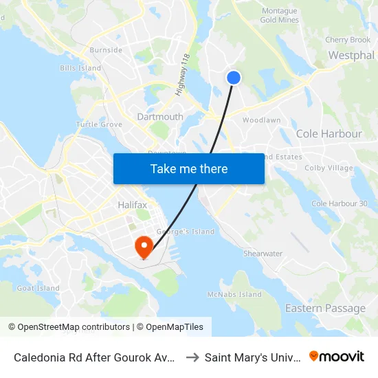 Caledonia Rd After Gourok Ave (6358) to Saint Mary's University map