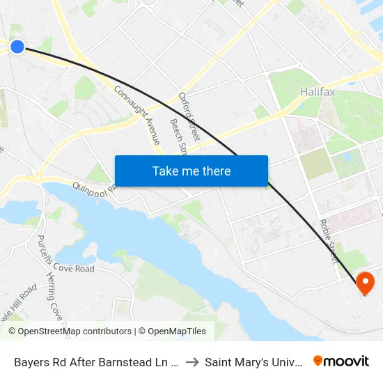 Bayers Rd After Barnstead Ln (6198) to Saint Mary's University map