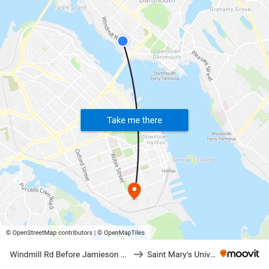 Windmill Rd Before Jamieson St (8525) to Saint Mary's University map
