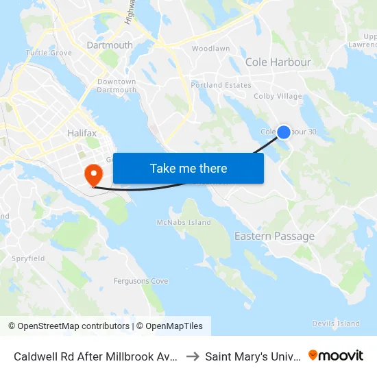 Caldwell Rd After Millbrook Ave (6342) to Saint Mary's University map