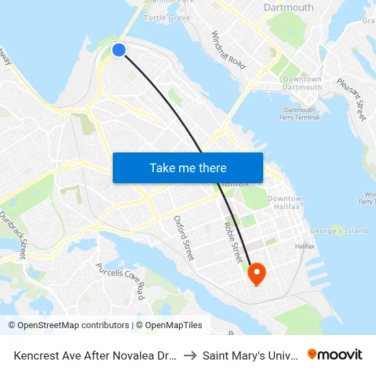 Kencrest Ave After Novalea Dr (7049) to Saint Mary's University map