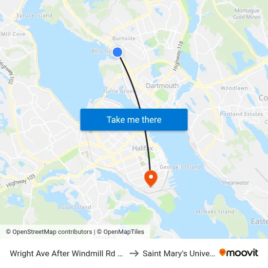 Wright Ave After Windmill Rd (8609) to Saint Mary's University map