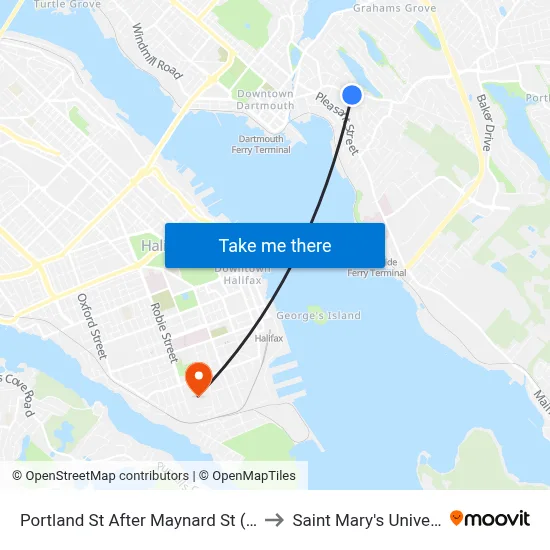 Portland St After Maynard St (8043) to Saint Mary's University map