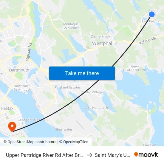 Upper Partridge River Rd After Brooks Dr (8048) to Saint Mary's University map