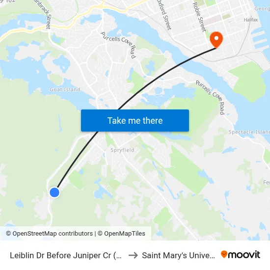 Leiblin Dr Before Juniper Cr (7143) to Saint Mary's University map