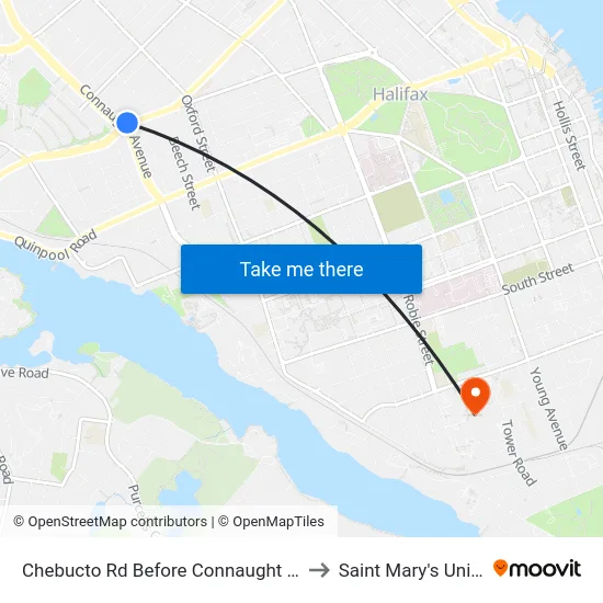 Chebucto Rd Before Connaught Ave (6404) to Saint Mary's University map